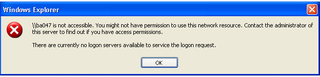 No logon Servers computer error No logon Servers computer error