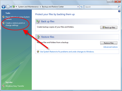 System restore step 2 System restore step 2