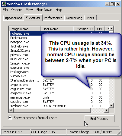 computador com alto uso de CPU desliga